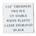 White Over Black 2-Ply Plastic Engraving Sheet Stock (12"x24"x1/16")